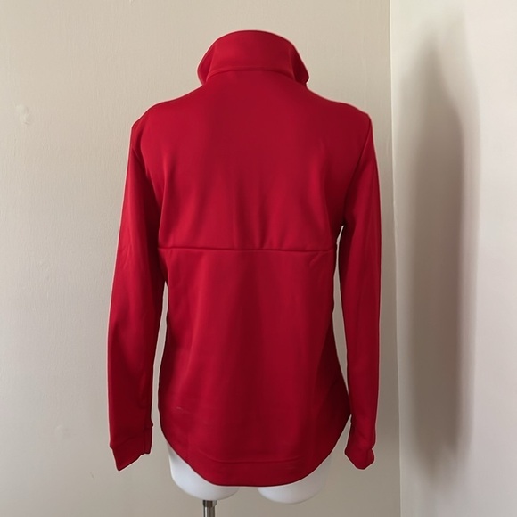 (NWT) Adidas Aeroready Women’s 1/4 Zip Pullover in Red, Small - Picture 6 of 17